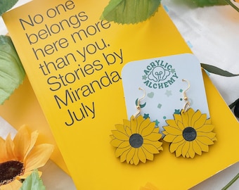Summer Sunflower Dangle Earrings