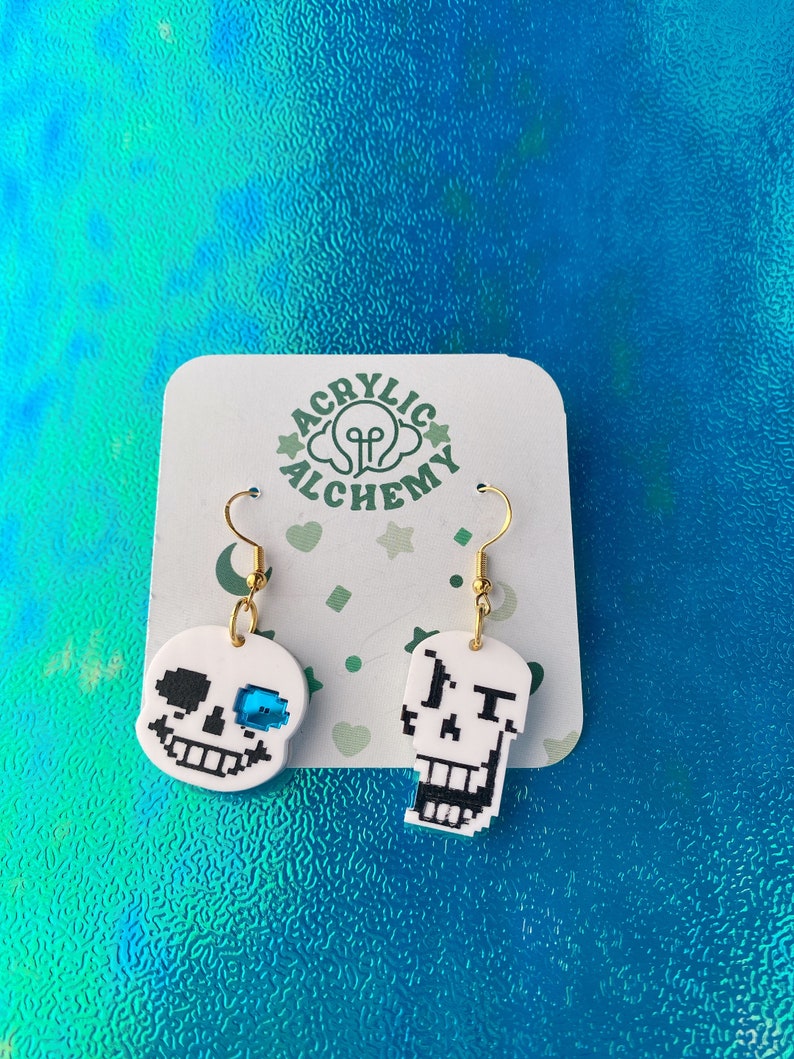 Bone Brothers Dangle Earrings | Undertale Sans and Papyrus Inspired ...