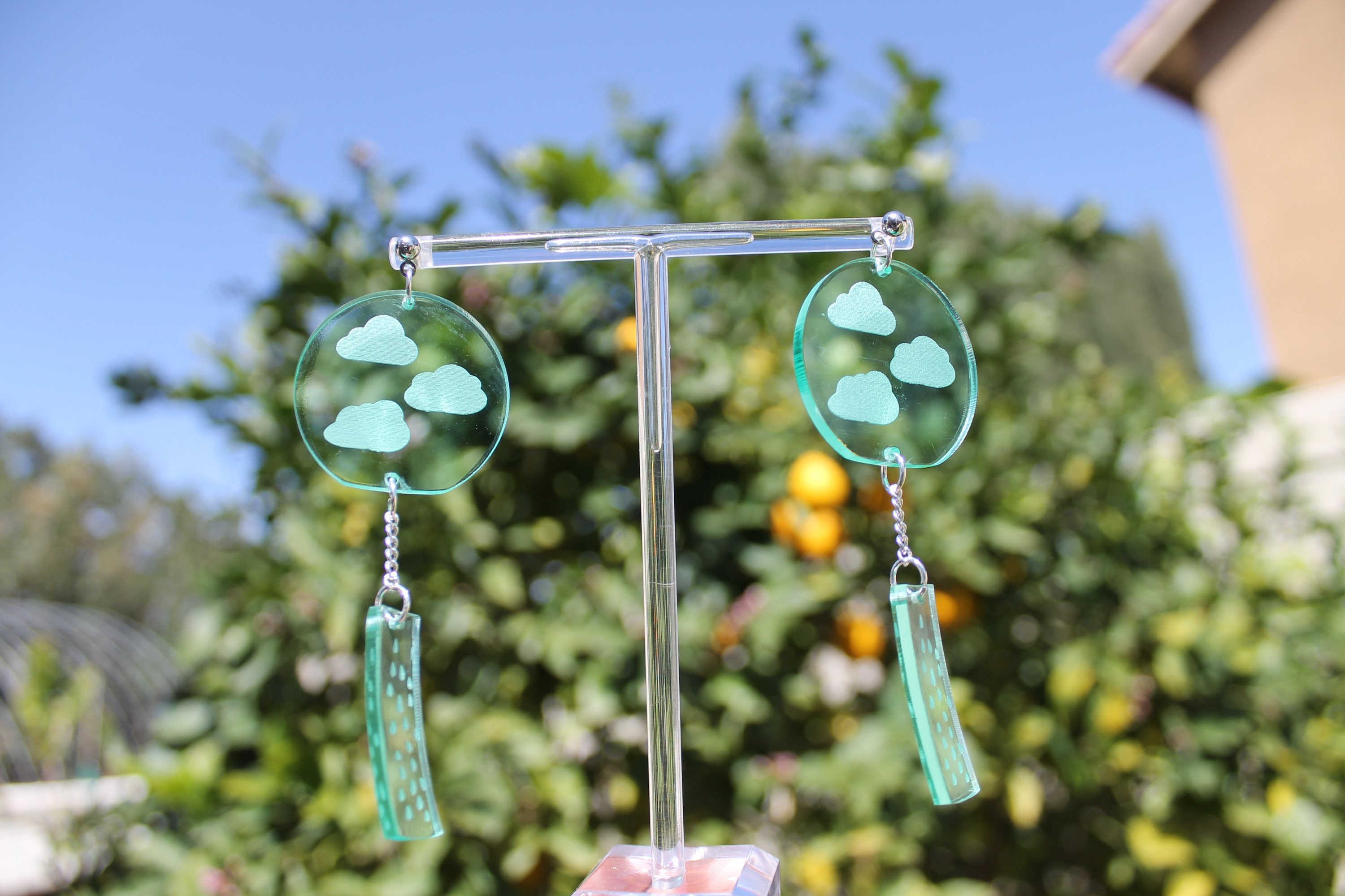 Japanese Wind Chime Dangle Earrings Etsy UK
