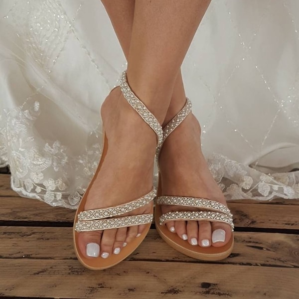 Wedding sandals, Bridal sandals, Beach wedding sandals, Sandali da sposa, Sandales de mariée, Hochzeit sandalen, Sandalias de novia