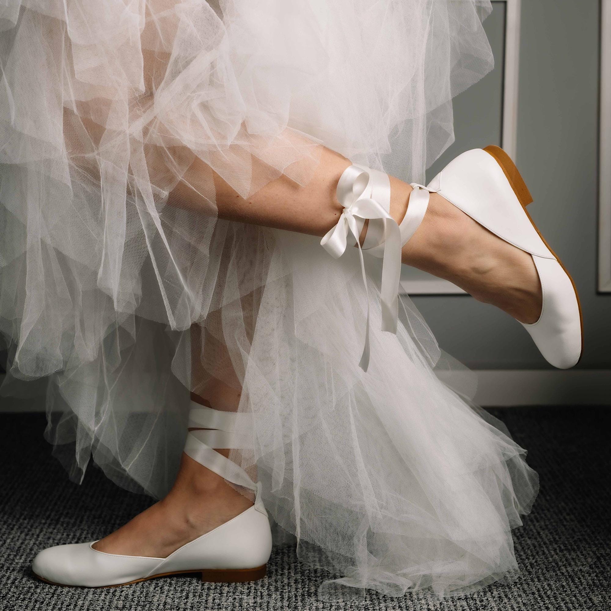 Handmade Bridal Ballerinas: Satin Lace Wedding Flats - Etsy