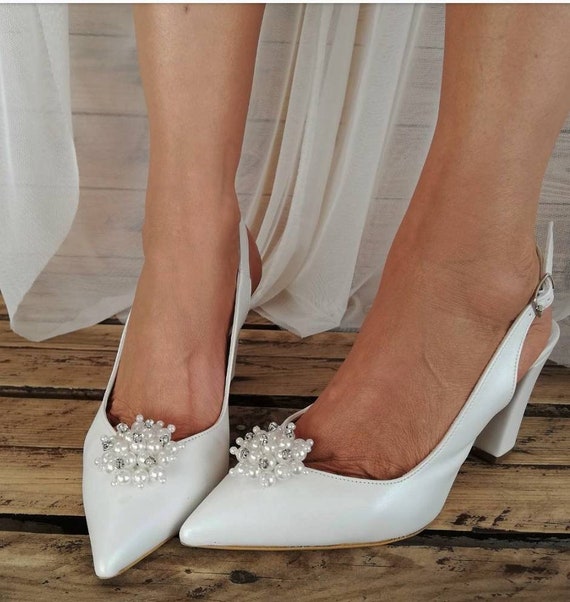 white bridesmaid shoes size 2