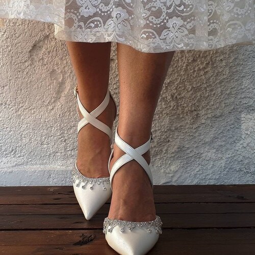 silver wide shoes wedding