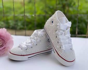 Kids Customized Converse Sneakers - Baptism Converse Shoes - Girls Shoes - Gift for Baby - Converse Sneaker