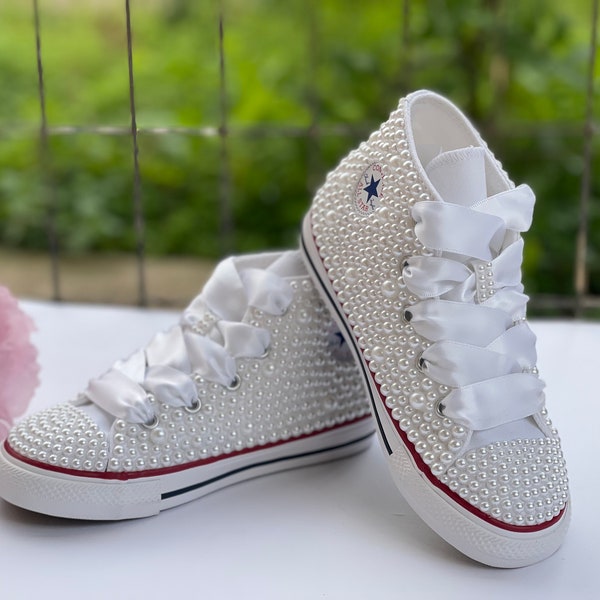 Kids Customized Converse Sneakers - Baptism Converse Shoes - Girls Shoes - Gift for Baby - Converse Sneaker