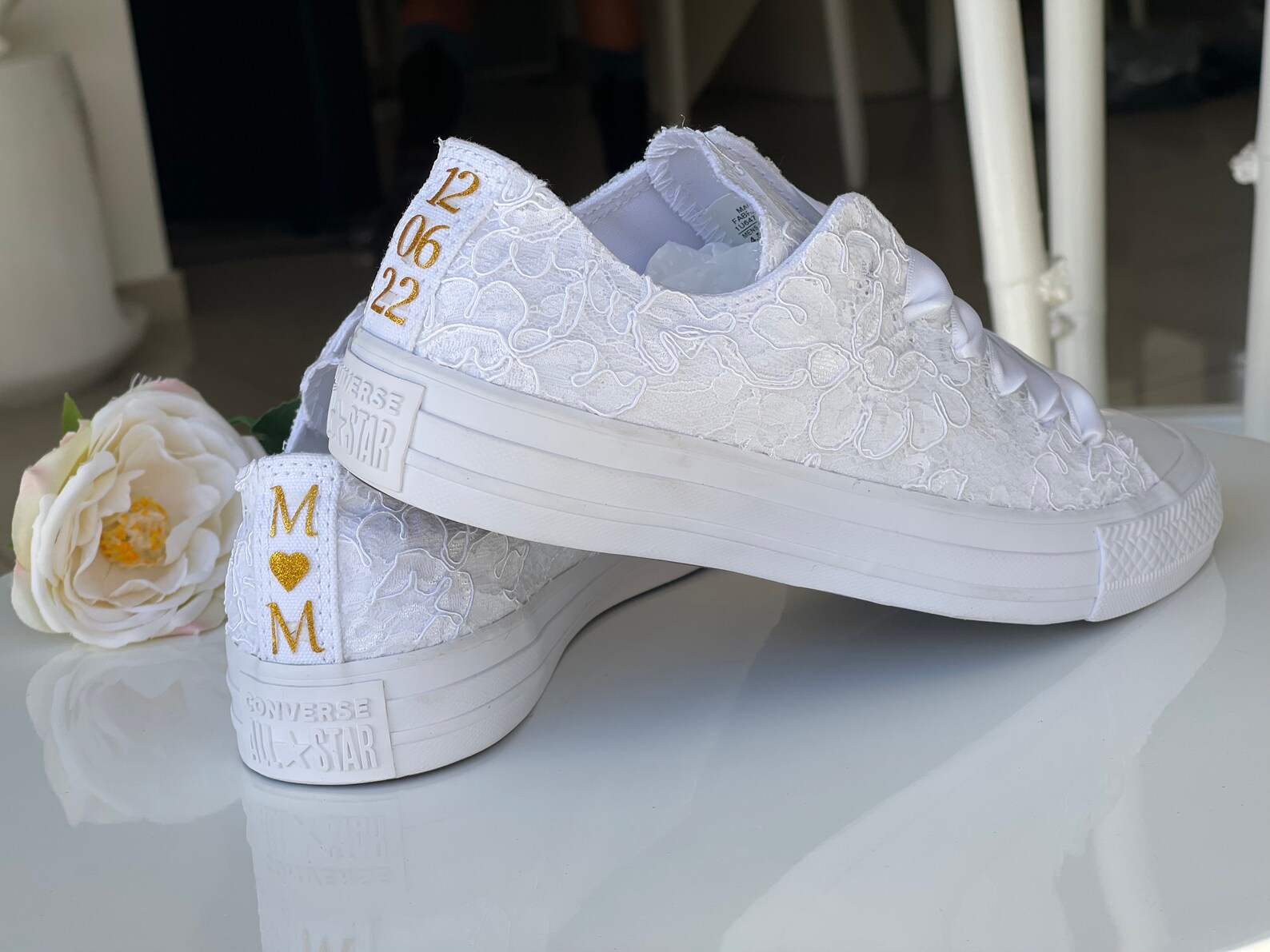 custom bride converse