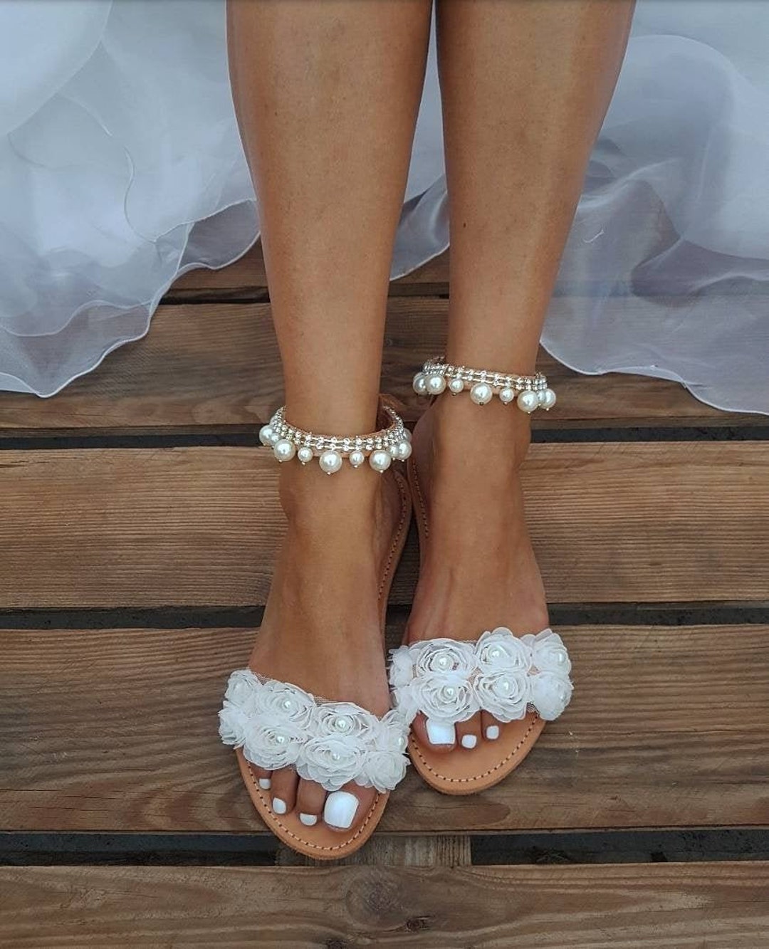 Women & Kids Shoes White Satin Flats With Pearls Ankle Strap Wedding Shoes,  Bridal Shoes, Flower Girl Shoes, Baptism Shoes, Bridal Flats - Etsy
