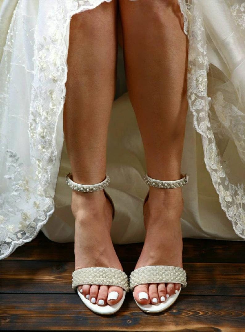 Bridal Shoes Ivory Wedding Strappy 