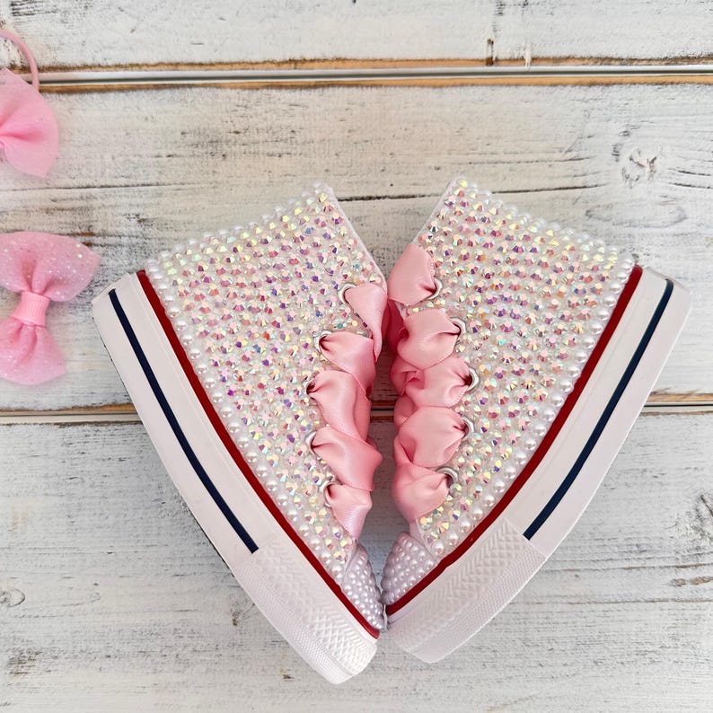 Baby Toddler Girls Custom AB Crystal Baptism Shoes Girl Baby Shower