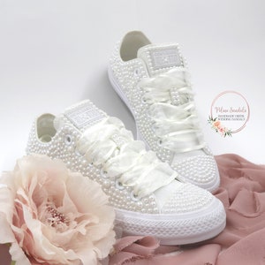 White Bride Original Converse Pearls Converse for Bride - Etsy