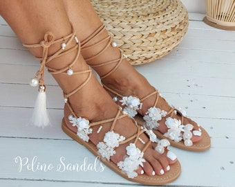 Gladiator & Strappy Sandals - Bridal shoes - Wedding Sandals -Women's Shoes - Beach Wedding Sandals - hochzeit sandalen