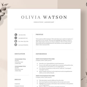 Resume template, Professional resume template, Resume templates, Curriculum vitae, Resume,Cv, Functional template, MS Word, CV template -Oli