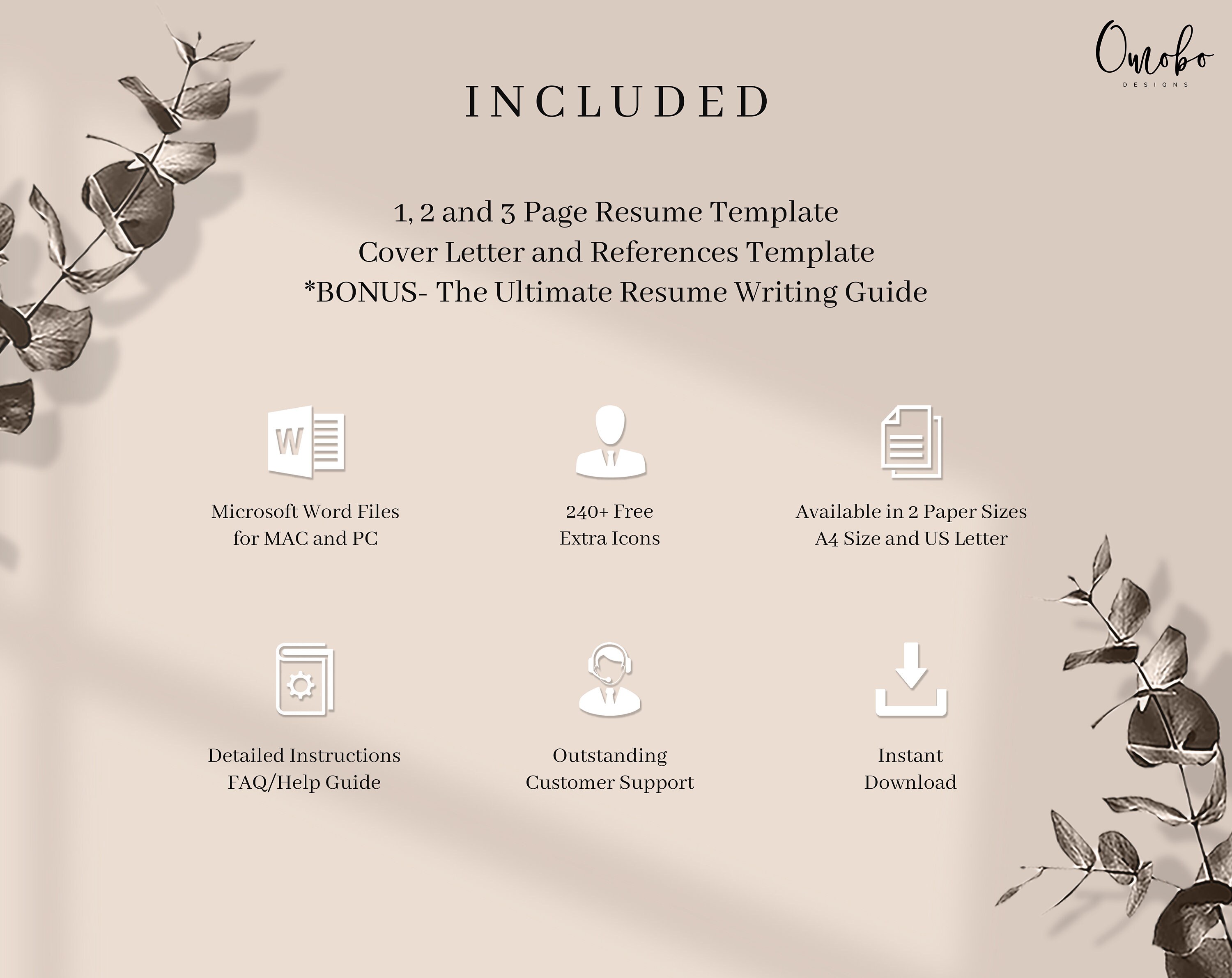 Resume Template, Professional Resume Template, Resume Templates ...