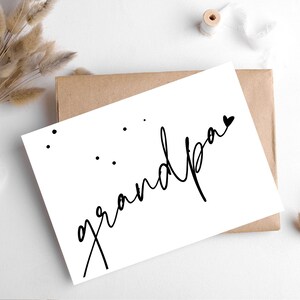 CARTÃO COM ESCRITA DO VOVÔ/ da Hygge Cards, myhyggeshop.com/ Este cartão oferece um toque pessoal que mostra a ele o quanto ele significa para você/