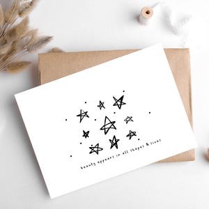 PIĘKNO to wszystkie KSZTAŁTY I ROZMIARY Karta, myhyggeshop.com/ Ta karta z pewnością zainspiruje radość i szczęście/ Rozprzestrzeniaj pozytywność i hygge/
