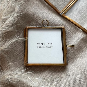 Mini Scandi Hanging Frame with your Custom Message for Christmas/ Brass- Gold, Cosy Home Decor