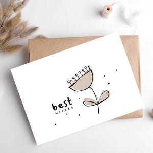 BESTE WISHES BIRTHDAY-kaart van Hygge Cards, myhyggeshop.com/ Deze kaart is een attente en oprechte manier om iemand te laten zien dat je om iemand geeft/