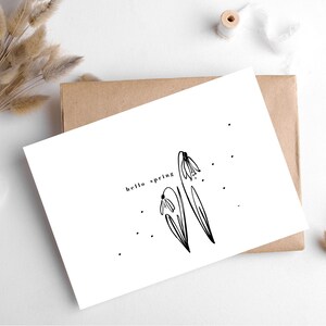 HALLO FRÜHLING Karte von Hygge Cards, myhyggeshop.com/ Diese Karte wird mit Sicherheit ein Lächeln auf jedes Gesicht zaubern