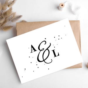 Carte de mariage personnalisée/ Hygge Cards, myhyggeshop.com/ Célébrez l'amour et la joie/ Mariage sur mesure, carte de fiançailles/ Élégante, minimaliste/