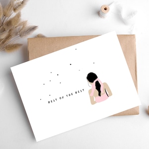 BEST Of THE BEST Grußkarte/ von Hygge Cards, myhyggeshop.com/ So kannst du den Geburtstag deiner Freundin stilvoll feiern.