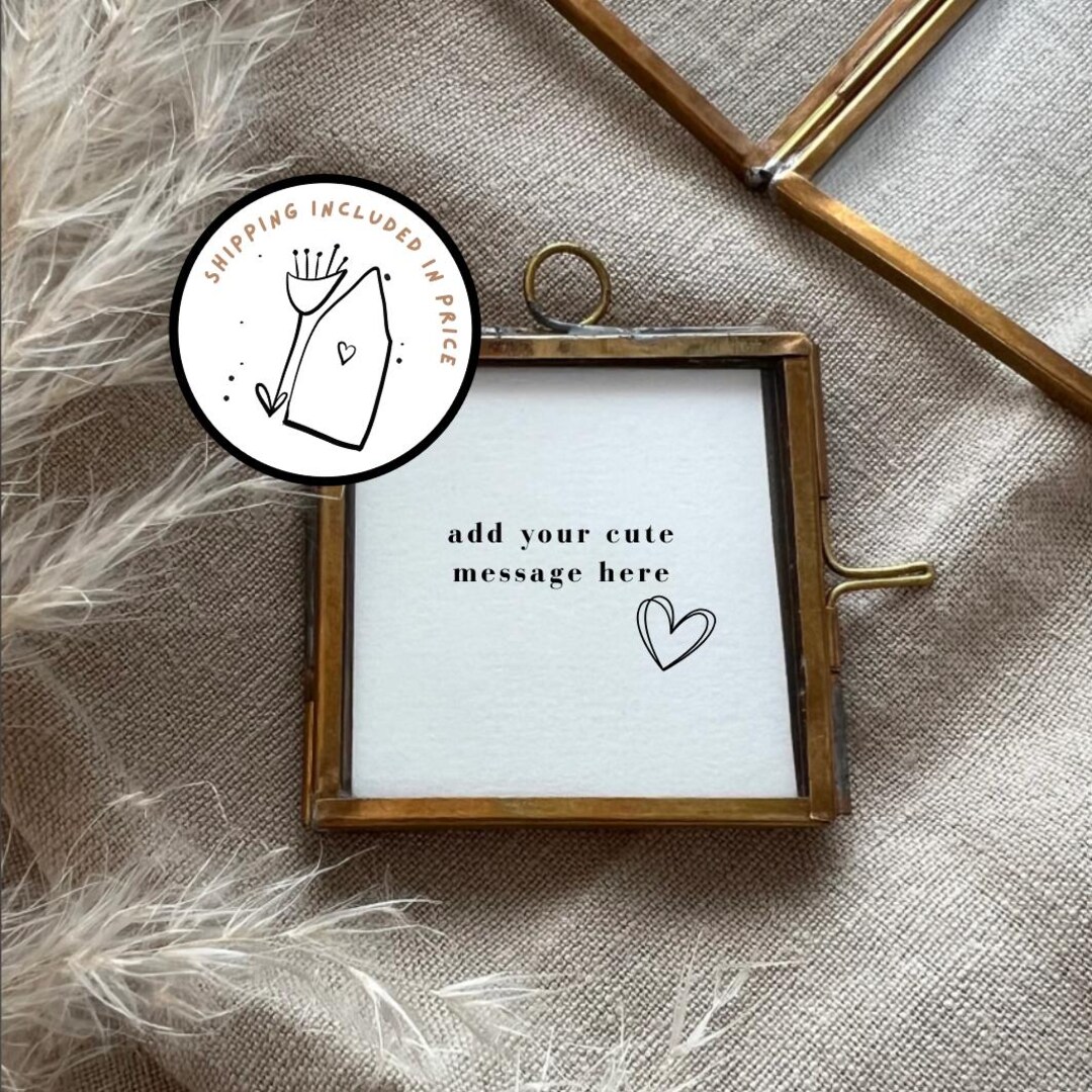 Mini Message Frames Mini Scandi Hanging Frame With Your Custom Message for Christmas/ Brass ...