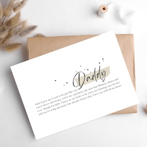 DADDY CARD/ von Hygge Cards, myhyggeshop.com/ Diese Karte bietet eine persönliche Note, die ihm zeigt, wie viel er Ihnen bedeutet.