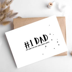 Nummer 1 DAD-kaart/cadeau voor Vaderdag, vaders verjaardag/Deze kaart is de perfecte manier om je vader te laten zien hoeveel hij voor je betekent/cadeau/