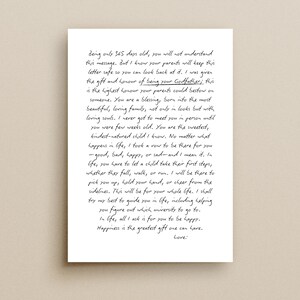 Carta para el Padrino/N81/Descarga e impresión instantáneas/Una forma hermosa y sincera de expresar su amor, guía y apoyo a su ahijado/