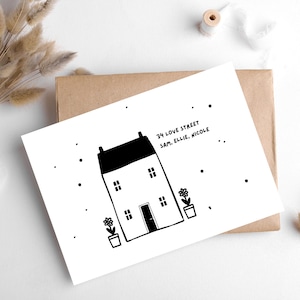 CARTE D'ACCUEIL PERSONNALISÉE de Hygge Cards, myhyggeshop.com/ Ajoutez une touche personnelle avec votre adresse et vos noms/ Cadeau de pendaison de crémaillère/ Nouvelle maison/