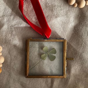 Mini Scandi Hanging Frame: Lucky Four-Leaf Clover - Graduation or Good Luck Gift