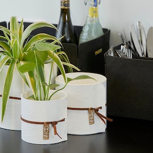 Vaso per fiori in stile scandinavo/ 100% impermeabile/ Realizzato in carta riciclata/ Stile minimalista: semplice ed elegante