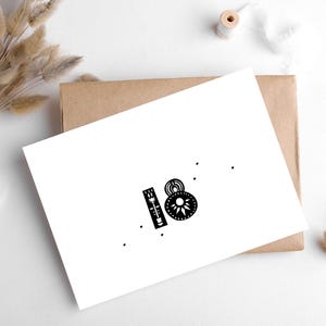 Carte d'anniversaire 1-100 avec police NORDIC AGE/ Cartes Hygge, myhyggeshop.com/ Chiffres personnalisés dans une police nordique élégante/ Cadeau d'anniversaire mémorable