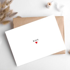 WIFE HEART CARD von Hygge Cards, myhyggeshop.com/ Feier den besonderen Tag deiner Frau/ Mach ihren Geburtstag zu einem ganz besonderen Tag/
