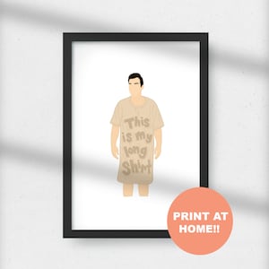 Nick Miller New Girl "Long shirt" Digital Download Print