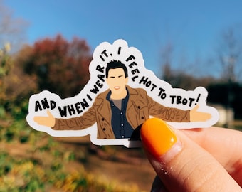 Nick Miller trench coat quote New Girl Mini Sticker