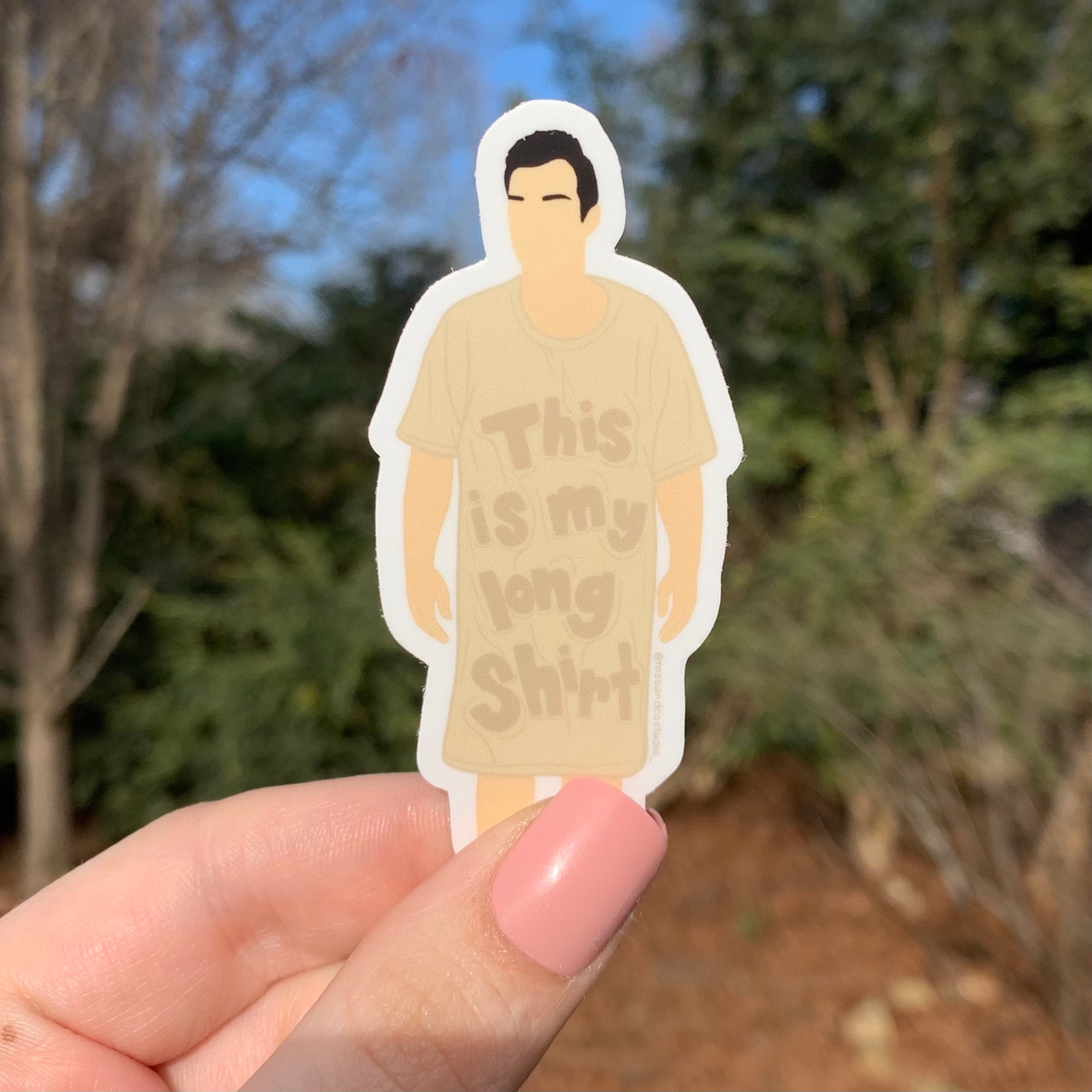 Nick Miller “this is my long shirt” Sticker New Girl
