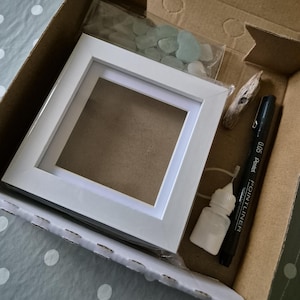 Kit de vidrio marino, kit de manualidades para adultos, crea tu propia imagen de vidrio marino, regalo costero, regalo de vagabundo, imagen de vidrio marino, regalo de vidrio marino,