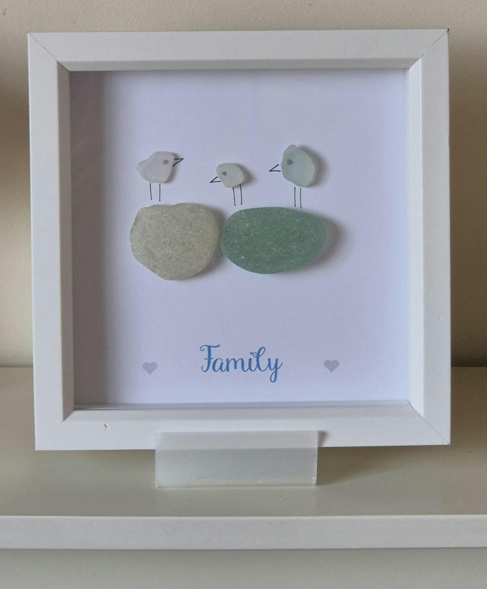 宝物♡Sea glass art Crab Sea Glass Resin Art, 10x10 – Treasured Gifts NJ, LLC