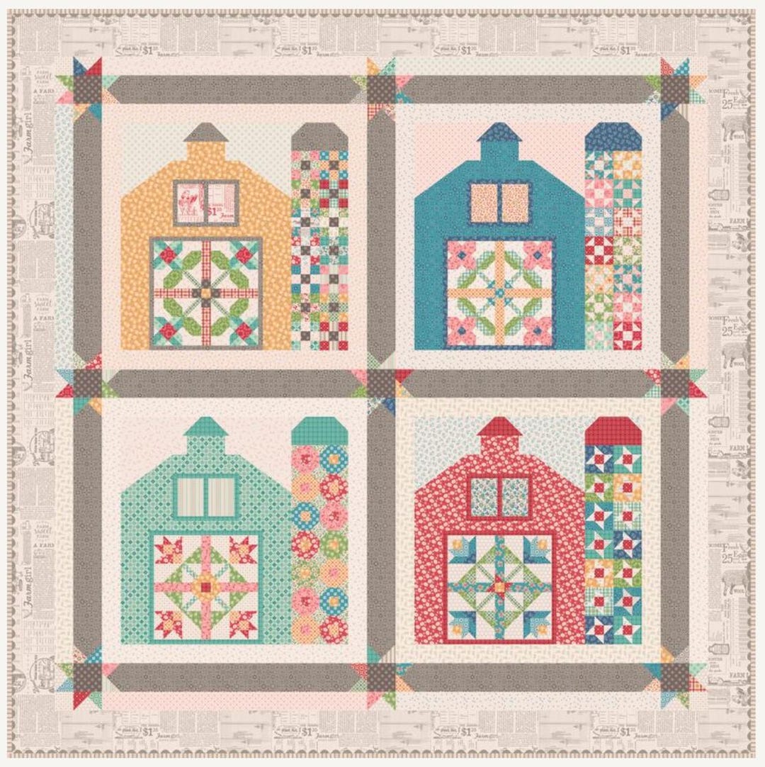 Farmer's Daughter Quilt Seeds - Seasonal Barns by Lori Holt - Etsy