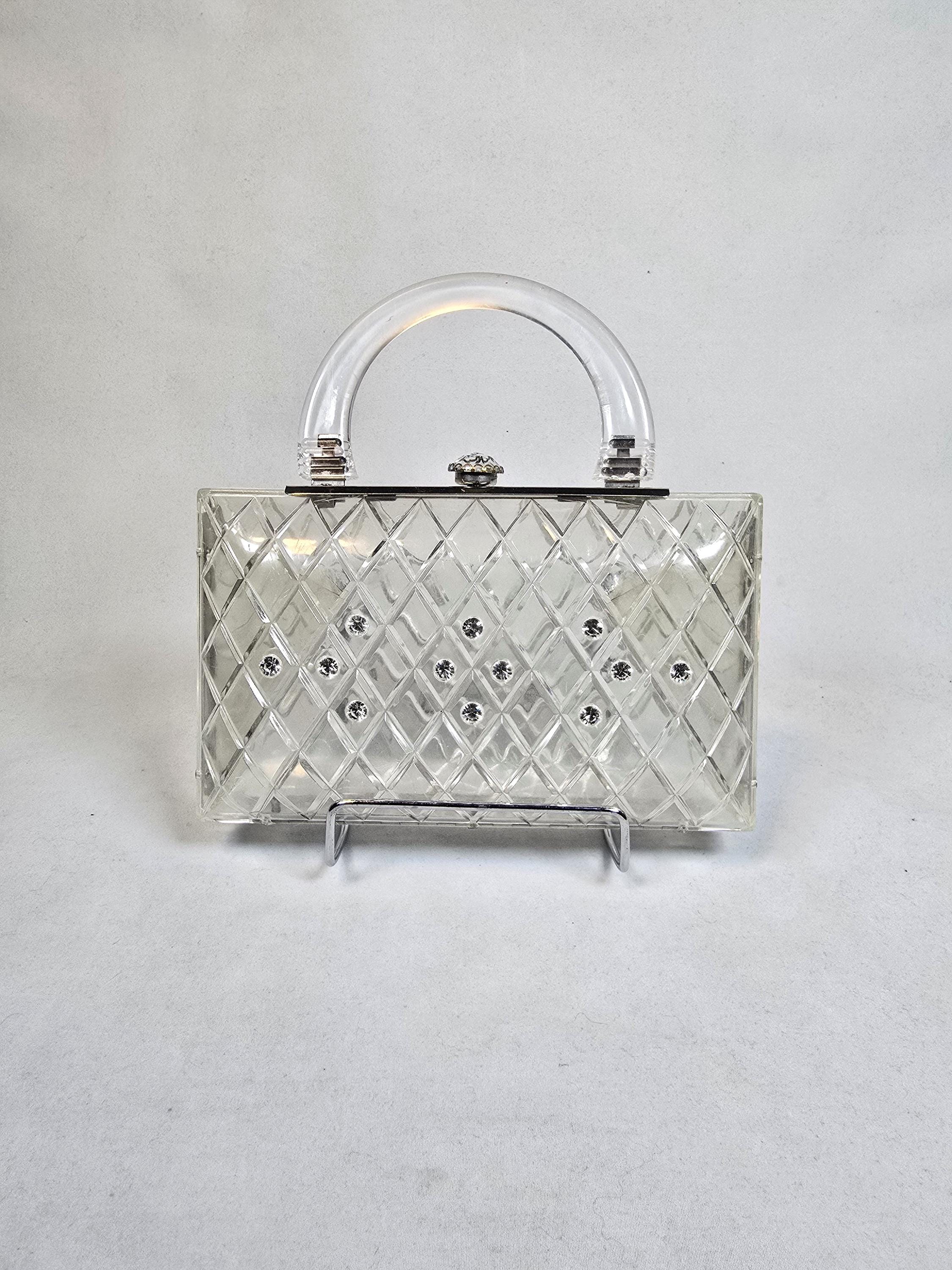 ヴィンテージルーサイトバッグ Vintage lucite bag - Etsy 日本