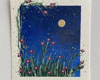 Blumen unter dem Mond