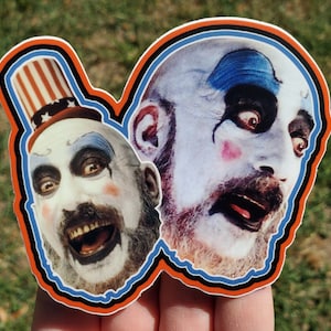 Captain Spaulding Sticker / Sid Haig / House of 1000 Corpses / The Devil&#39;s Rejects / 3 From Hell / Rob Zombie - Die-cut Sticker