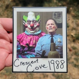 Killer Klowns from Outer Space Sticker / Killer Clowns / Actual Size Polaroid / 80s Horror / Clowns / Chiodos Bros - Vinyl Sticker