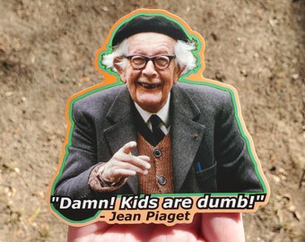Jean Piaget Sticker / Funny Psychology Vinyl Decal (4" x 3.9")
