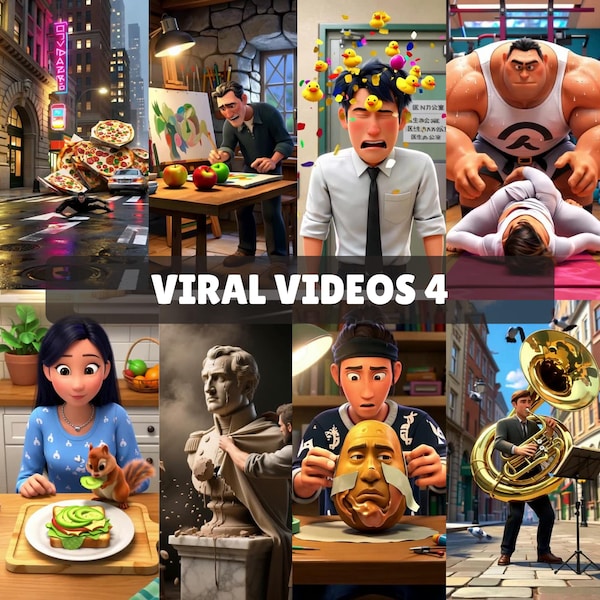 Viral Video Pack Ads Vol 4 | Bündeln Sie Videos für Ihr Social Media-Wachstum TikTok & Reels Video Kit Lustig