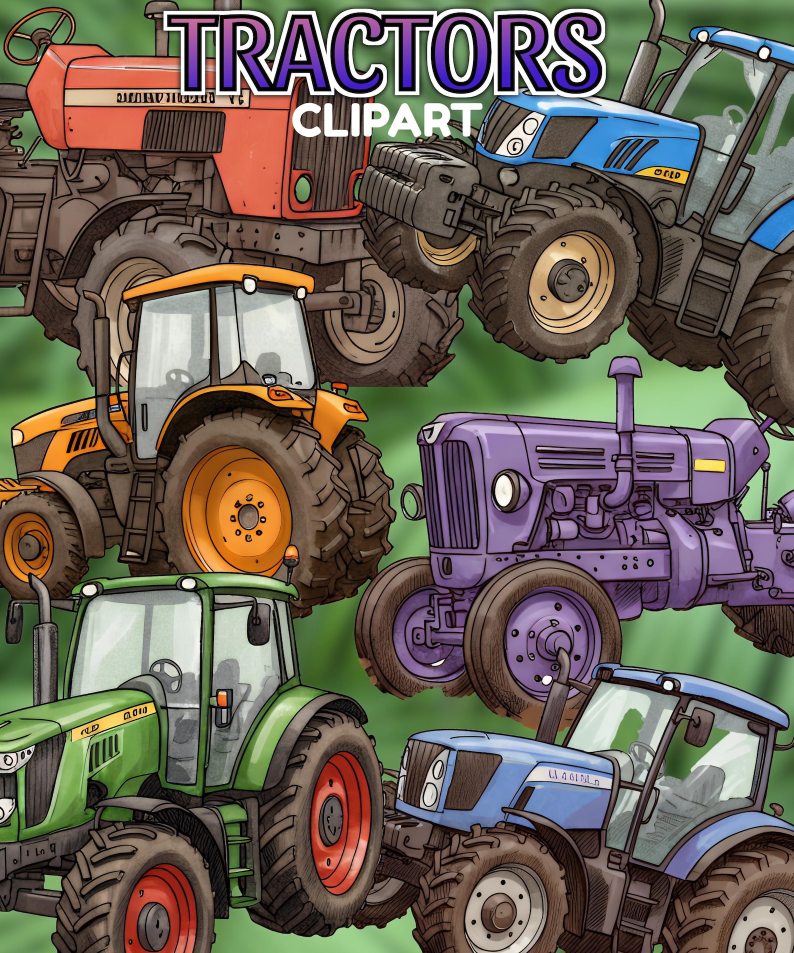 Tractor Graphics Panel Tractors Clipart Camiones Boys Clipart Construction Stickers Tractor ...
