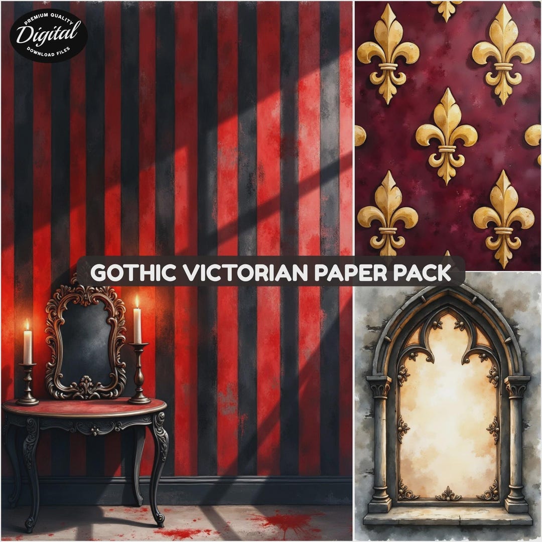 Gothic Victorian Junk Journal Pages, Dark Academia Scrapbook Paper ...