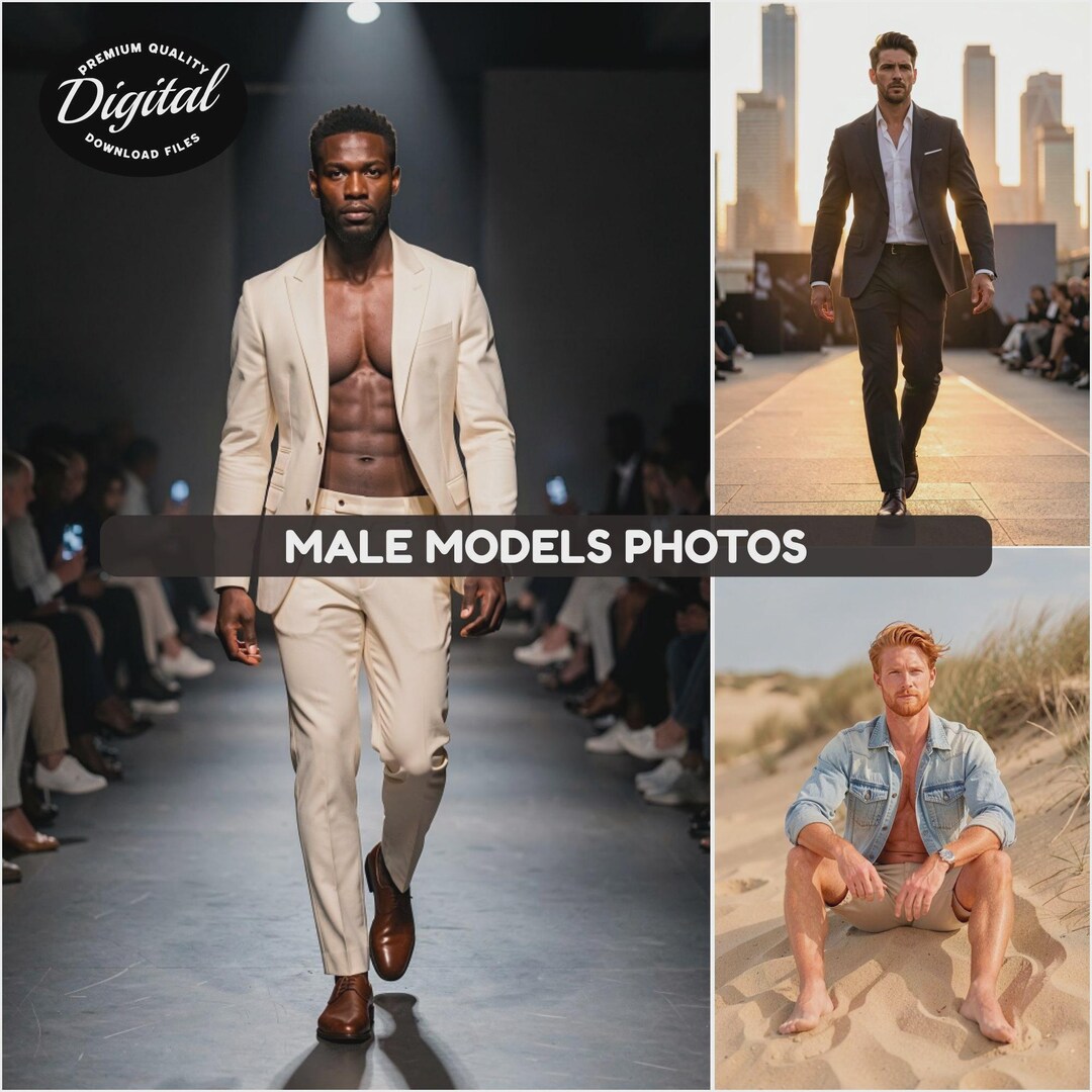 Male Model Stock Photos, Men's Fashion & Lifestyle AI Photography ...