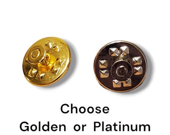 Iron Alloy Lapel Pin and Back, Set of 10 or 50, 4mm disc with 12mm Backing, Choose Metal Color, Platinum or Golden