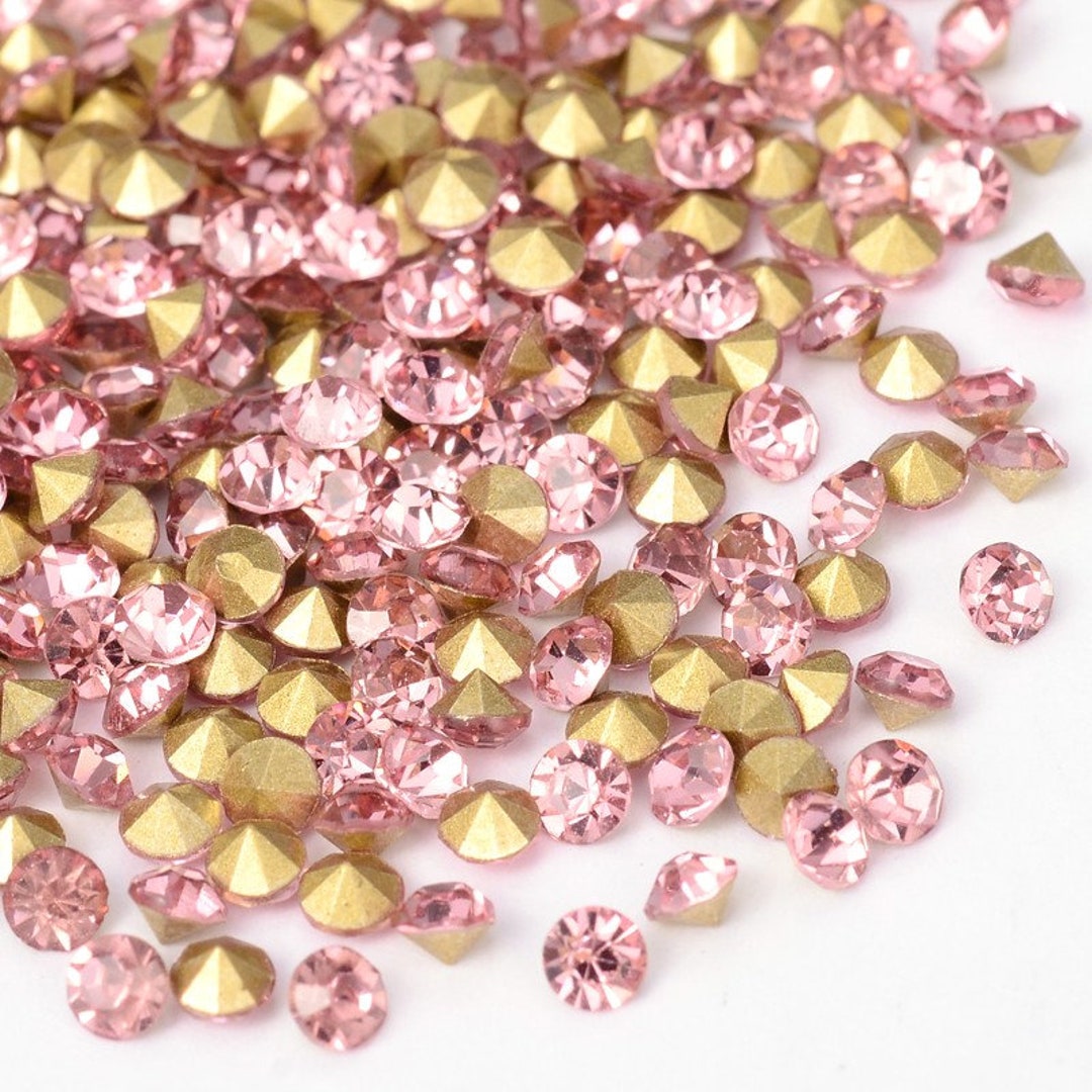 Quality Rhinestone Pink A Quality Rhinestones, 1440 (10 Gross), Point Back, High Quality ...